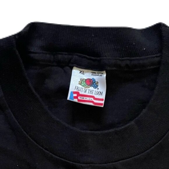 Mickey Mouse Vintage Shirt Men XL Black Fruit Of The Loom Disney 90s NWOT - Picture 4 of 5